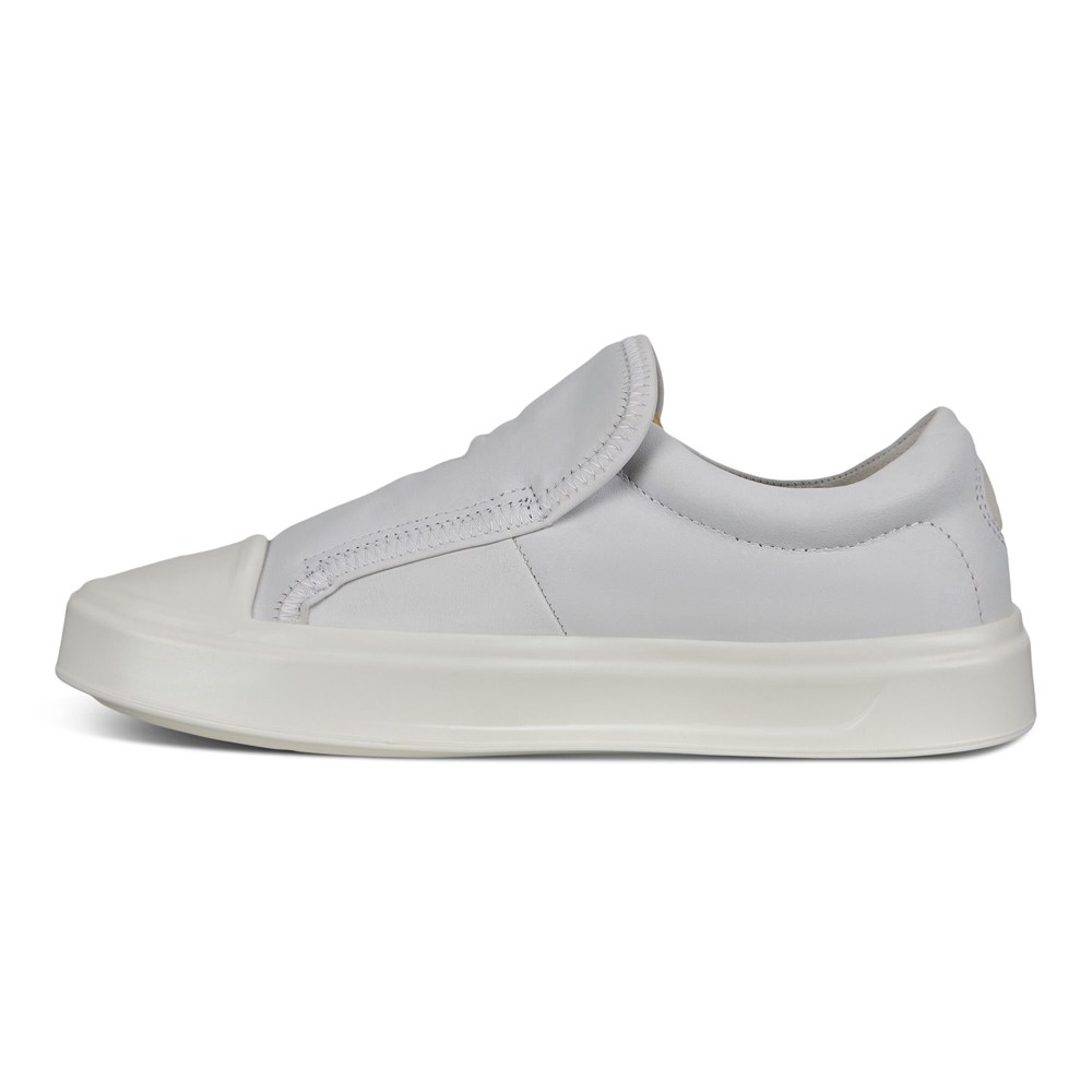 ECCO Womens Slip-On White - Flexure T-Cap Sneakers - YQC-301429